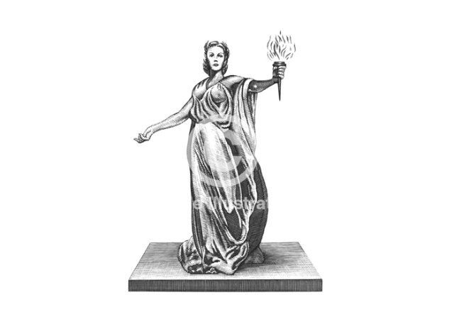 woman with torch  001